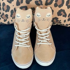 NWT Old Navy critter Cat blush pink sneakers